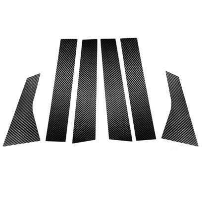 6 in 1 Car Carbon Fiber B-pillar Decorative Sticker for Honda 10th Generation Accord 2018-2021, Left and Right Drive Universal by buy2fix