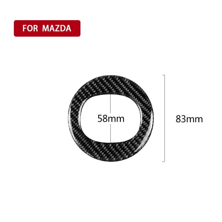 Car Carbon Fiber Steering Wheel Circle Decorative Sticker for Mazda CX-5 2017-2018, Left and Right Drive Universal by buy2fix
