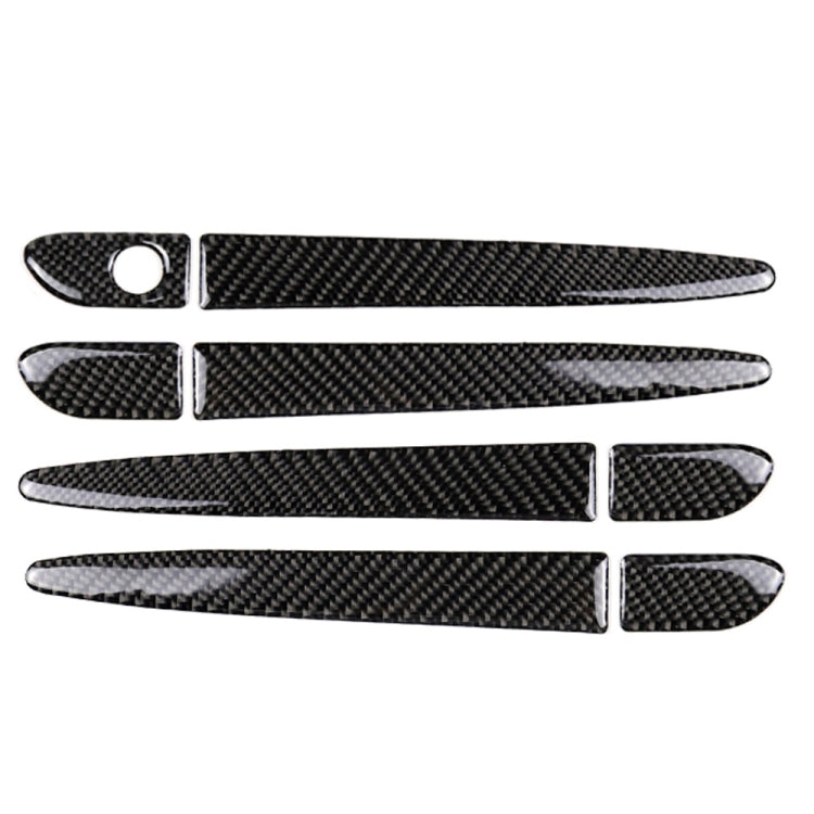 One Set Car Carbon Fiber Outside Door Handle without Smart Hole Decorative Sticker for Mazda CX-5 2017-2018, Right Drive by buy2fix