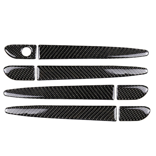 One Set Car Carbon Fiber Outside Door Handle without Smart Hole Decorative Sticker for Mazda CX-5 2017-2018, Right Drive by buy2fix