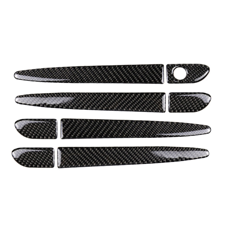One Set Car Carbon Fiber Outside Door Handle without Smart Hole Decorative Sticker for Mazda CX-5 2017-2018, Left Drive by buy2fix