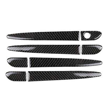 One Set Car Carbon Fiber Outside Door Handle without Smart Hole Decorative Sticker for Mazda CX-5 2017-2018, Left Drive by buy2fix