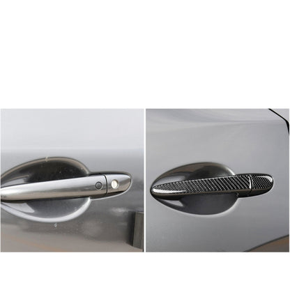 One Set Car Carbon Fiber Outside Door Handle without Smart Hole Decorative Sticker for Mazda CX-5 2017-2018, Left Drive by buy2fix