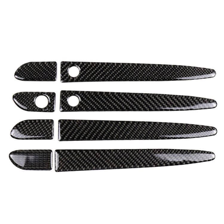 One Set Car Carbon Fiber Outside Door Handle with Smart Hole Decorative Sticker for Mazda CX-5 2017-2018, Right Drive by buy2fix