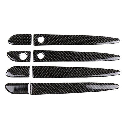 One Set Car Carbon Fiber Outside Door Handle with Smart Hole Decorative Sticker for Mazda CX-5 2017-2018, Right Drive by buy2fix