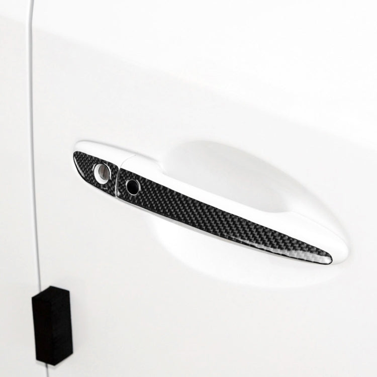One Set Car Carbon Fiber Outside Door Handle with Smart Hole Decorative Sticker for Mazda CX-5 2017-2018, Right Drive by buy2fix