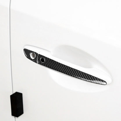 One Set Car Carbon Fiber Outside Door Handle with Smart Hole Decorative Sticker for Mazda CX-5 2017-2018, Right Drive by buy2fix