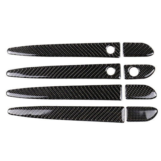 Car Carbon Fiber Outside Door Handle with Smart Hole Decorative Sticker for Mazda CX-5 2017-2018, Left Drive by buy2fix