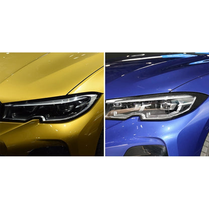 Car Carbon Fiber Light Eyebrow Decorative Sticker for BMW 3 Series G20/G28/325Li/330d/335 2019-2020, Left and Right Drive Universal - Car Interior Mouldings by buy2fix | Online Shopping UK | buy2fix