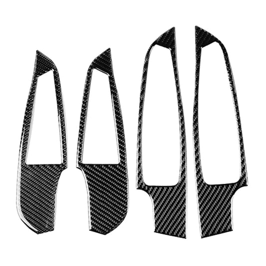 4 in 1 Car Carbon Fiber Window Glass Lift Decorative Sticker for BMW 3 Series G20/G28/325Li/330d/335 2019-2020, Left and Right Drive Universal - Car Interior Mouldings by buy2fix | Online Shopping UK | buy2fix
