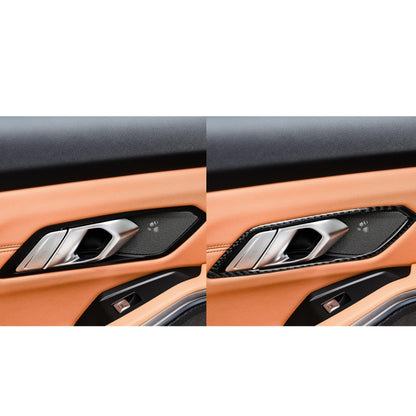 4 in 1 Car Carbon Fiber Door Handle Decorative Sticker for BMW 3 Series G20/G28/325Li/330d/335 2019-2020, Left and Right Drive Universal - Car Interior Mouldings by buy2fix | Online Shopping UK | buy2fix
