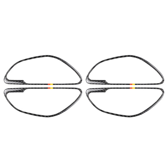 4 PCS Car Carbon Fiber German Color Handle Decorative Sticker for Mercedes-Benz C Class W205 2015-2018/GLC X253 2016-2018, Left and Right Drive Universal - Car Interior Mouldings by buy2fix | Online Shopping UK | buy2fix
