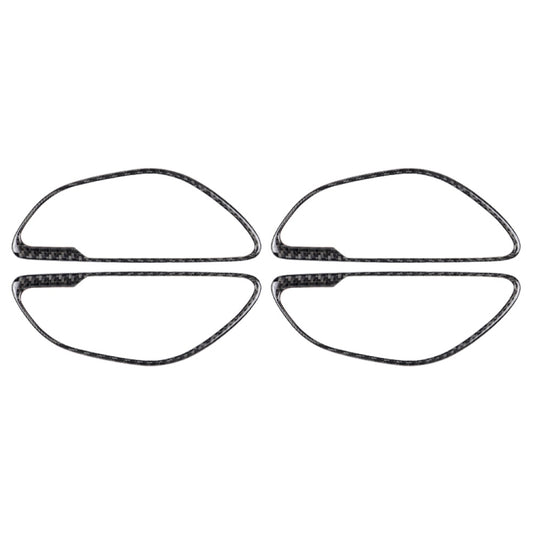 4 PCS Car Carbon Fiber Solid Color Handle Decorative Sticker for Mercedes-Benz C Class W205 2015-2018/GLC X253 2016-2018, Left and Right Drive Universal - Car Interior Mouldings by buy2fix | Online Shopping UK | buy2fix