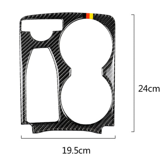 Car Carbon Fiber German Color Handrail Water Cup Holder Decorative Sticker for Mercedes-Benz GLK 2008-2015, Left Drive by buy2fix