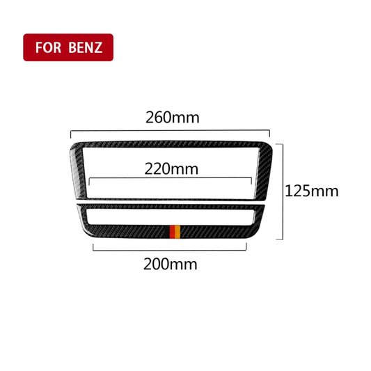 Car Carbon Fiber German Color Air Conditioning CD Panel Decorative Sticker for Mercedes-Benz A Class 2013-2018/B Class 2012-2018/CLA 2013-2017/GLA 2013-2018, Left and Right Drive Universal by buy2fix