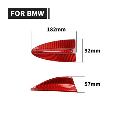Car Carbon Fiber Antenna Decorative Cover for BMW E90, C Style (Red) by buy2fix
