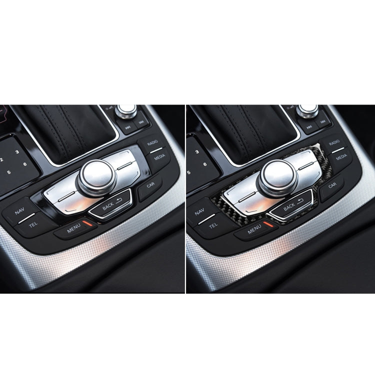 Car Carbon Fiber Multimedia Panel Decorative Sticker for Audi A6 S6 C7 A7 S7 4G8 2012-2018, Left and Right Drive Universal - Car Interior Mouldings by buy2fix | Online Shopping UK | buy2fix