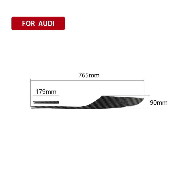 Car Carbon Fiber Dashboard Decorative Strip for Audi A6 S6 C7 A7 S7 4G8 2012-2018, Left Drive - Car Interior Mouldings by buy2fix | Online Shopping UK | buy2fix