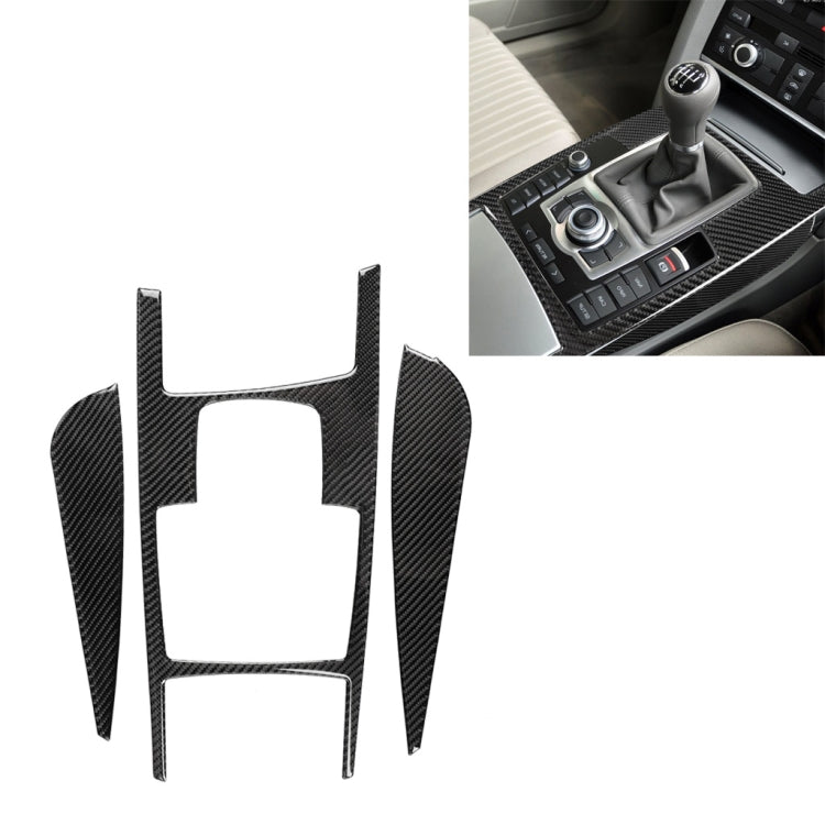 Car Carbon Fiber Gear Shift Position + Side Panel Decorative Sticker for Audi A6 2005-2011, Right Drive, High Configuration - Car Interior Mouldings by buy2fix | Online Shopping UK | buy2fix
