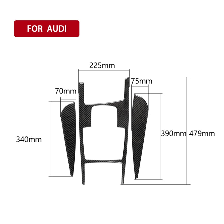 Car Carbon Fiber Gear Shift Position + Side Panel Decorative Sticker for Audi A6 2005-2011, Right Drive, High Configuration - Car Interior Mouldings by buy2fix | Online Shopping UK | buy2fix
