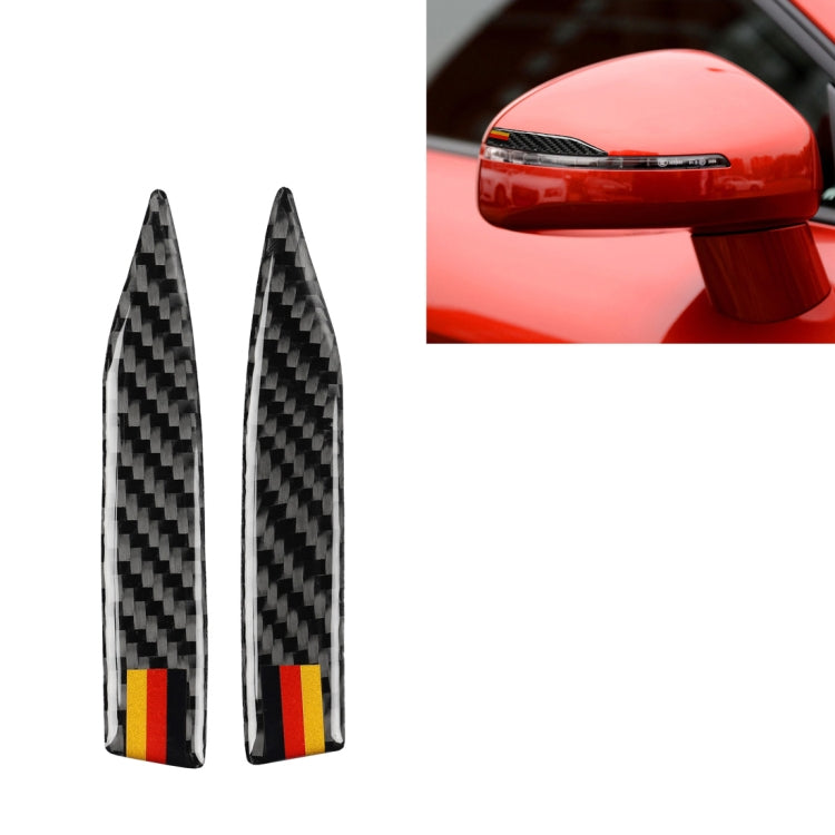 Car Carbon Fiber German Flag Pattern Rearview Mirror Anti-collision Sticker for Audi TT, Left and Right Drive Universal, A Style by buy2fix