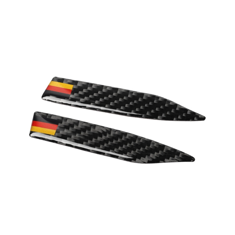 Car Carbon Fiber German Flag Pattern Rearview Mirror Anti-collision Sticker for Audi TT, Left and Right Drive Universal, A Style by buy2fix