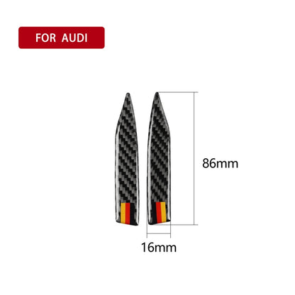 Car Carbon Fiber German Flag Pattern Rearview Mirror Anti-collision Sticker for Audi TT, Left and Right Drive Universal, A Style by buy2fix