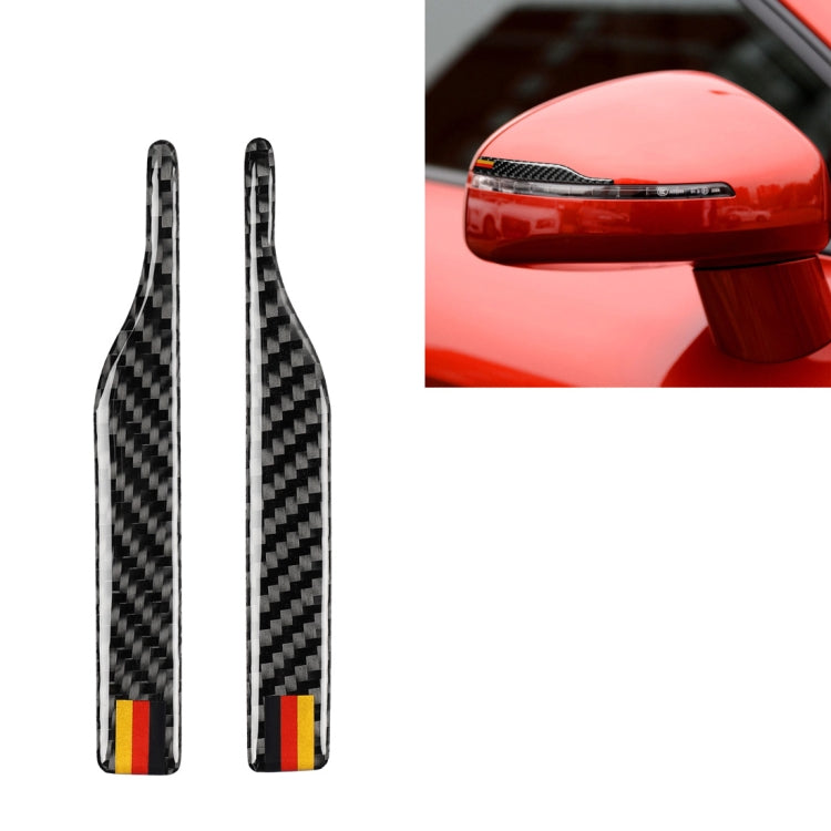 Car Carbon Fiber German Flag Pattern Rearview Mirror Anti-collision Sticker for Audi TT, Left and Right Drive Universal, B Style by buy2fix