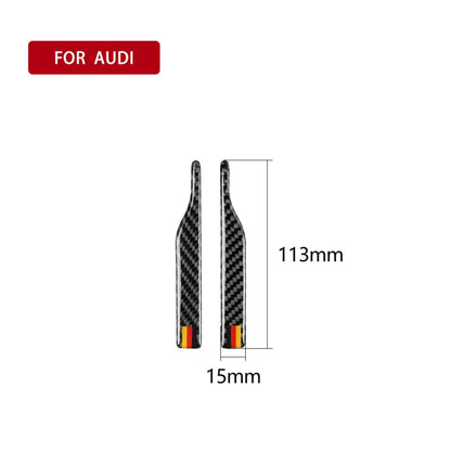 Car Carbon Fiber German Flag Pattern Rearview Mirror Anti-collision Sticker for Audi TT, Left and Right Drive Universal, B Style by buy2fix
