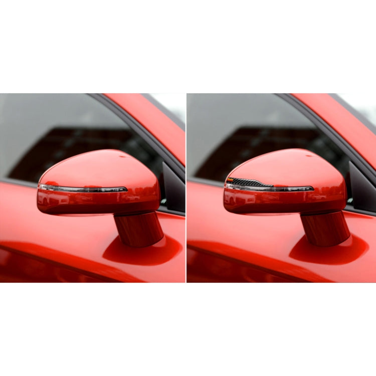 Car Carbon Fiber German Flag Pattern Rearview Mirror Anti-collision Sticker for Audi TT, Left and Right Drive Universal, B Style by buy2fix