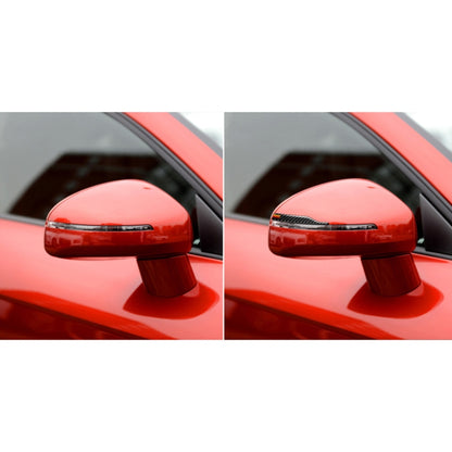 Car Carbon Fiber German Flag Pattern Rearview Mirror Anti-collision Sticker for Audi TT, Left and Right Drive Universal, B Style by buy2fix