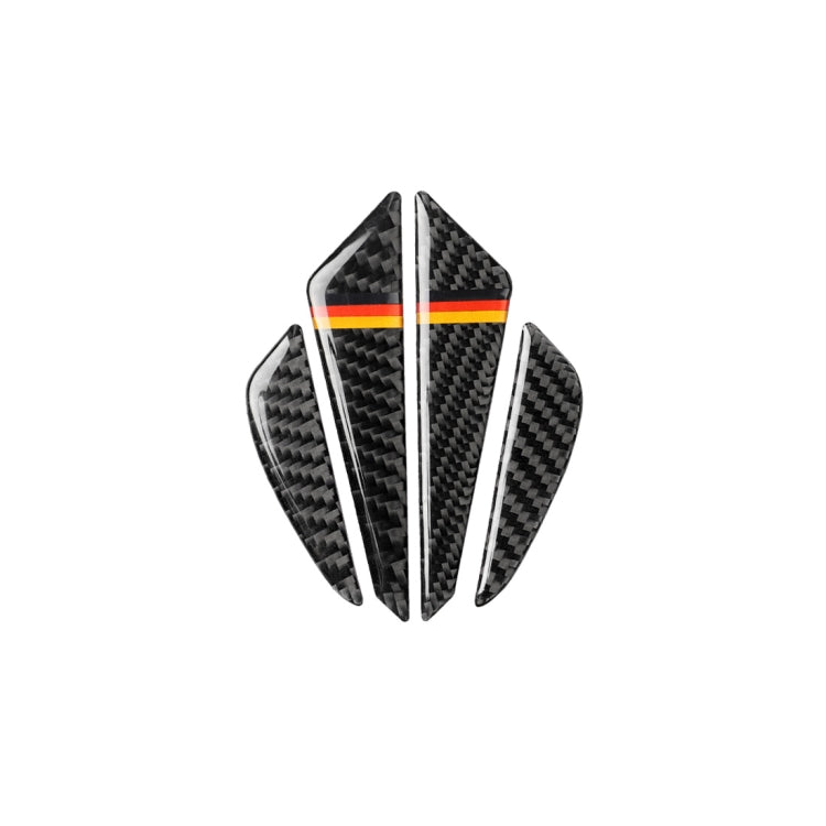 Car Carbon Fiber German Flag Pattern Anti-collision Sticker for Audi TT, Left and Right Drive Universal by buy2fix