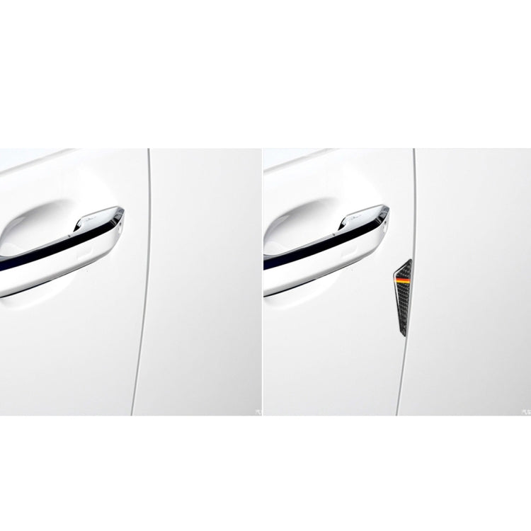 Car Carbon Fiber German Flag Pattern Anti-collision Sticker for Audi TT, Left and Right Drive Universal by buy2fix