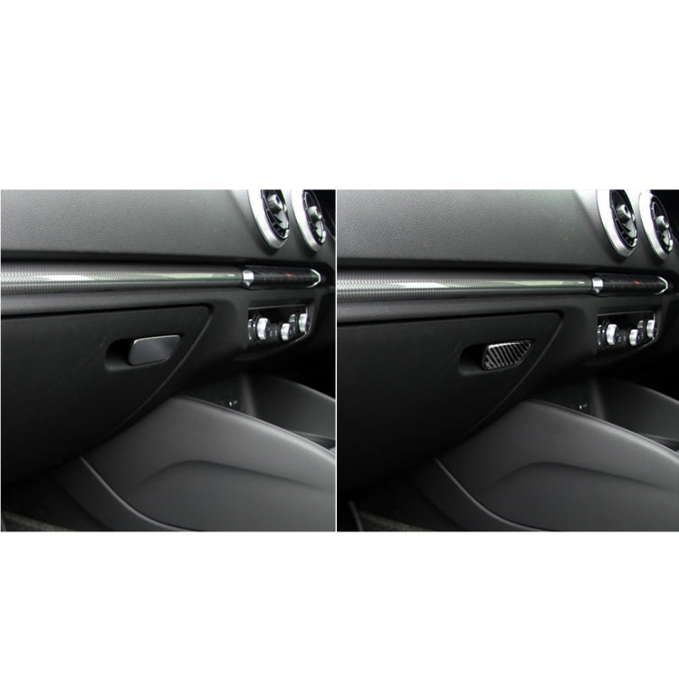 Car Carbon Fiber Passenger Seat Hand Box Switch Decorative Sticker for Audi A3 / 8V 2014-2019, Right Drive - Car Interior Mouldings by buy2fix | Online Shopping UK | buy2fix