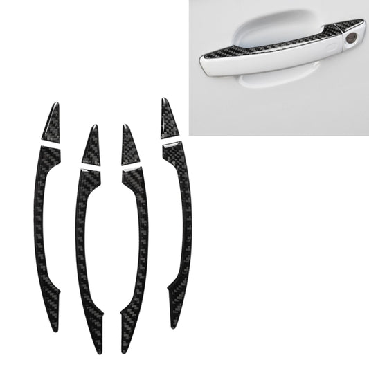 4 PCS Car Carbon Fiber Door Outside Handle Decorative Sticker for Audi A3 2014-2019, Left and Right Drive Universal - Car Interior Mouldings by buy2fix | Online Shopping UK | buy2fix