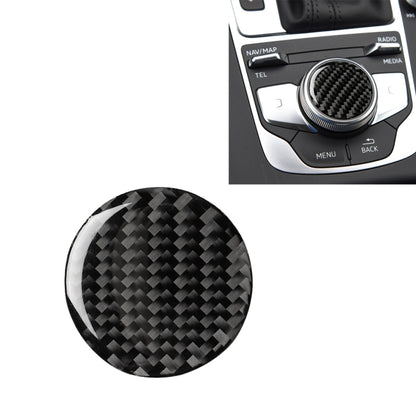 Car Carbon Fiber Central Control Knob Decorative Sticker for Audi A3 / A4L 2014-2019, Left and Right Drive Universal - Car Interior Mouldings by buy2fix | Online Shopping UK | buy2fix