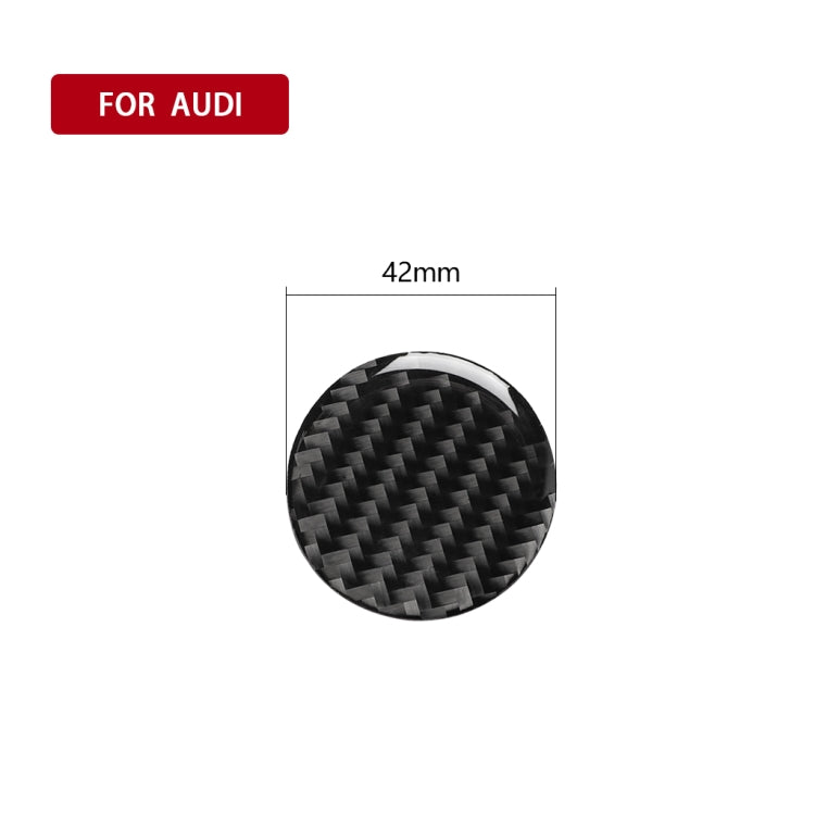 Car Carbon Fiber Central Control Knob Decorative Sticker for Audi A3 / A4L 2014-2019, Left and Right Drive Universal - Car Interior Mouldings by buy2fix | Online Shopping UK | buy2fix