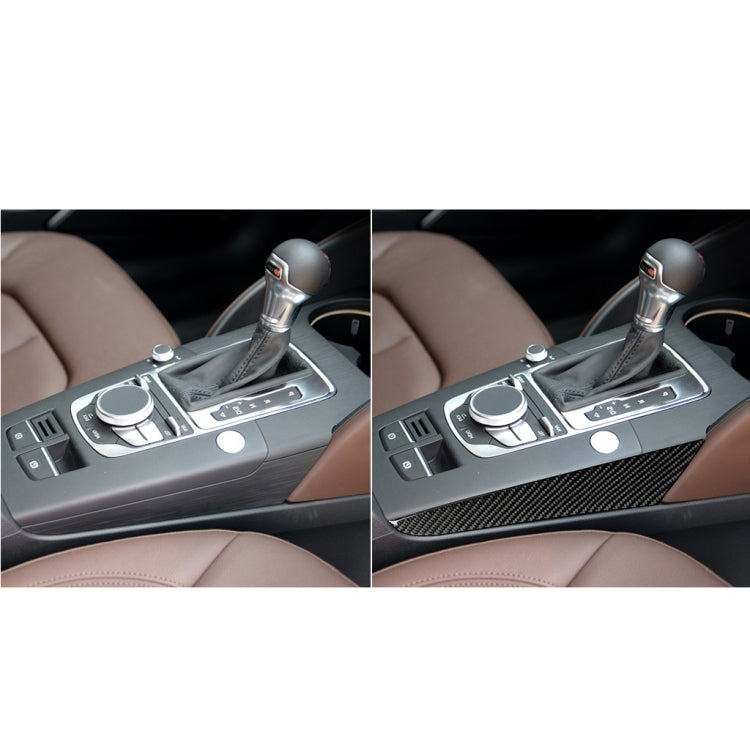 Car Carbon Fiber Gear Shift Position Side Panel Decorative Sticker for Audi A3 2014-2019, Right Drive - Car Interior Mouldings by buy2fix | Online Shopping UK | buy2fix