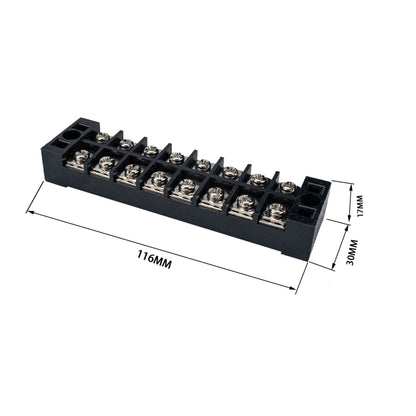 5 PCS Car 8-way 25A TB-2508 Dual Row Power Terminal Connector + 8-position Connection Strip with Cover - Booster Cable & Clip by buy2fix | Online Shopping UK | buy2fix