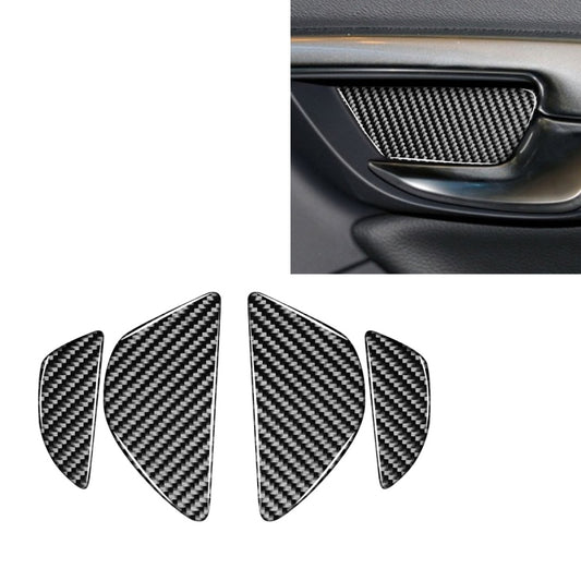 4 PCS Car Carbon Fiber Inner Door Bowl Decorative Stickers for Volvo V60 2010-2017 / S60 2010-2018, Left and Right Drive Universal - Car Interior Mouldings by buy2fix | Online Shopping UK | buy2fix