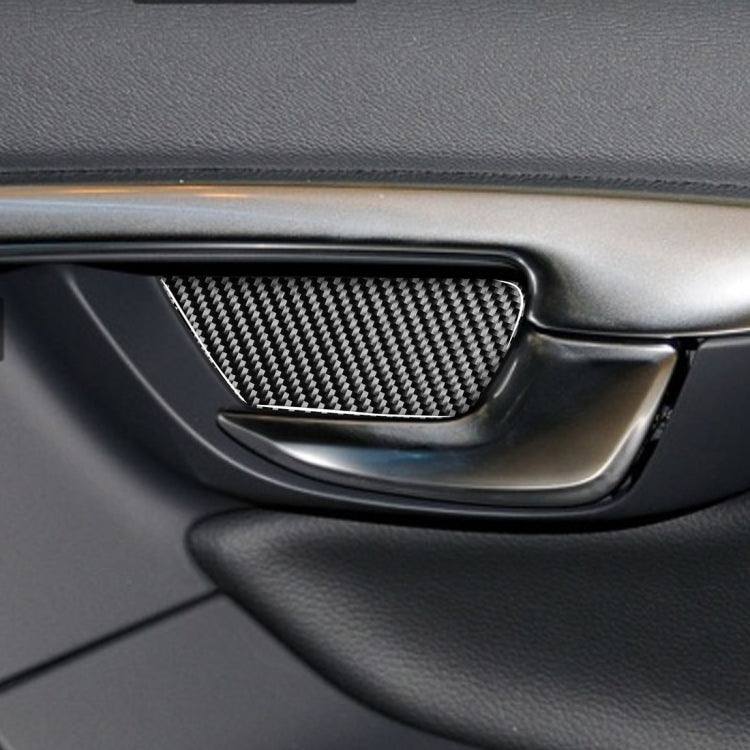 4 PCS Car Carbon Fiber Inner Door Bowl Decorative Stickers for Volvo V60 2010-2017 / S60 2010-2018, Left and Right Drive Universal - Car Interior Mouldings by buy2fix | Online Shopping UK | buy2fix