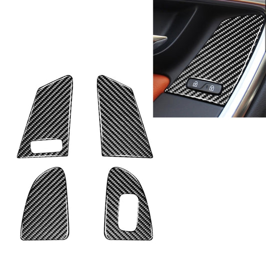 4 PCS Car Carbon Fiber Window Lifting Button Decorative Stickers for Volvo V60 / XC60 2010-2017 / S60 2010-2018, Left Drive - Car Interior Mouldings by buy2fix | Online Shopping UK | buy2fix
