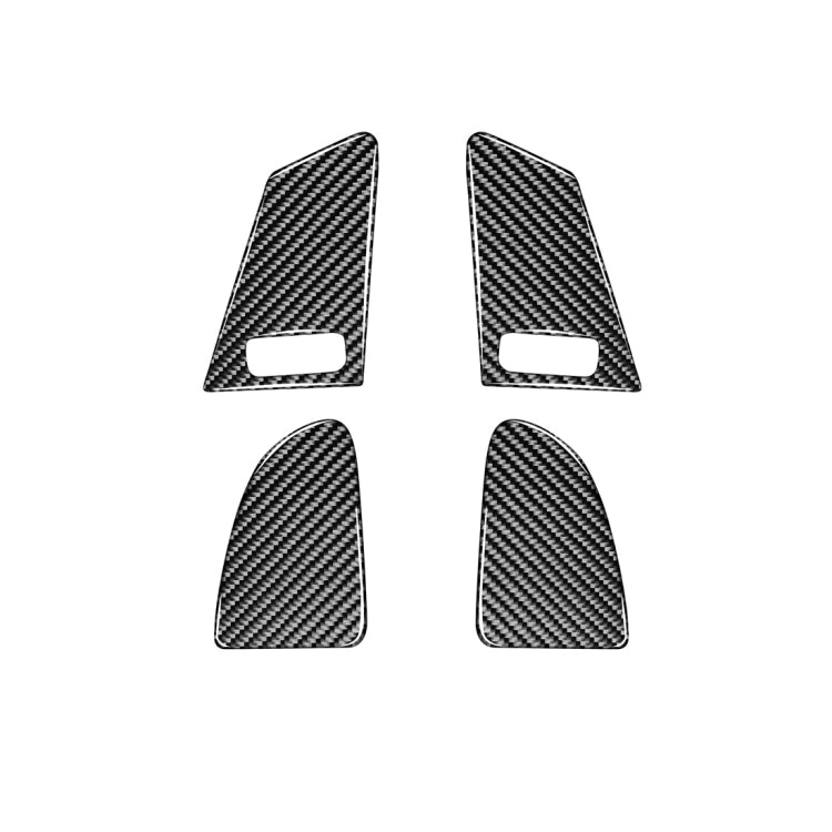 4 PCS Car Carbon Fiber Window Lifting Button Decorative Stickers for Volvo V60 / XC60 2010-2017 / S60 2010-2018, Left and Right Drive Universal - Car Interior Mouldings by buy2fix | Online Shopping UK | buy2fix