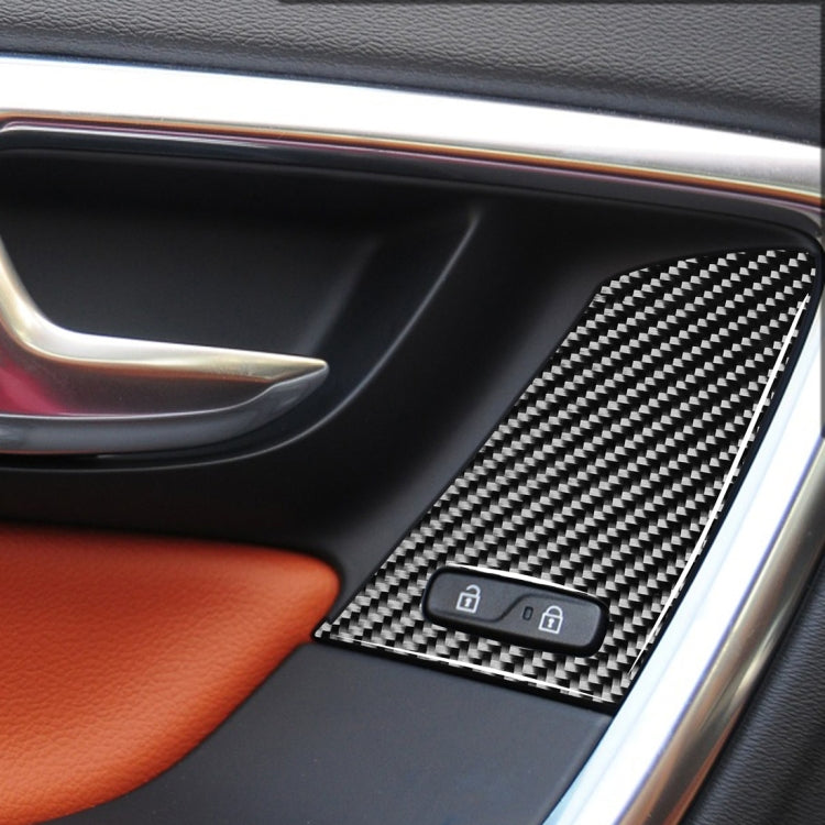 4 PCS Car Carbon Fiber Window Lifting Button Decorative Stickers for Volvo V60 / XC60 2010-2017 / S60 2010-2018, Left and Right Drive Universal - Car Interior Mouldings by buy2fix | Online Shopping UK | buy2fix