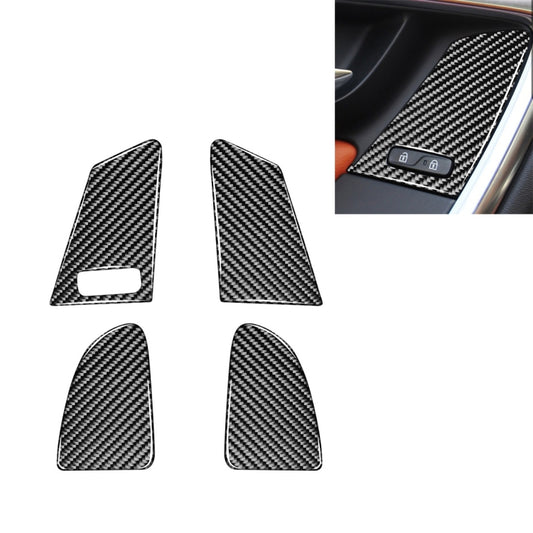 4 PCS Car Carbon Fiber Window Lifting Button Decorative Stickers for Volvo V60 / XC60 2010-2017 / S60 2010-2018, Left Drive - Car Interior Mouldings by buy2fix | Online Shopping UK | buy2fix