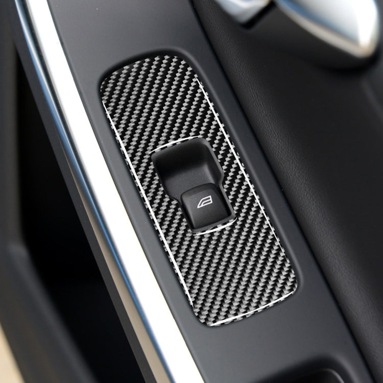 3 PCS Car Carbon Fiber Window Lifting Button Decorative Stickers for Volvo V60 2010-2017 / S60 2010-2018, Left Drive by buy2fix