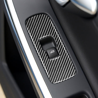3 PCS Car Carbon Fiber Window Lifting Button Decorative Stickers for Volvo V60 2010-2017 / S60 2010-2018, Left Drive by buy2fix