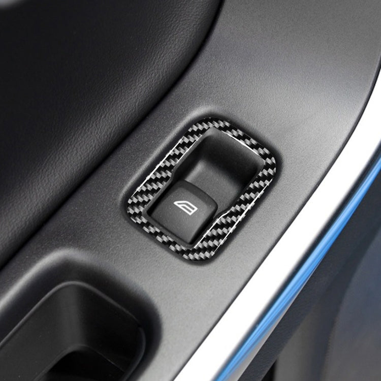 3 PCS Car Carbon Fiber Window Lifting Button Decorative Stickers for Volvo V60 2010-2017 / S60 2010-2018, Left Drive by buy2fix