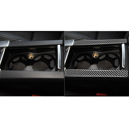 Car Carbon Fiber Armrest Cup Holder Decorative Stickers for Volvo V60 2010-2017 / S60 2010-2018, Left and Right Drive Universal by buy2fix