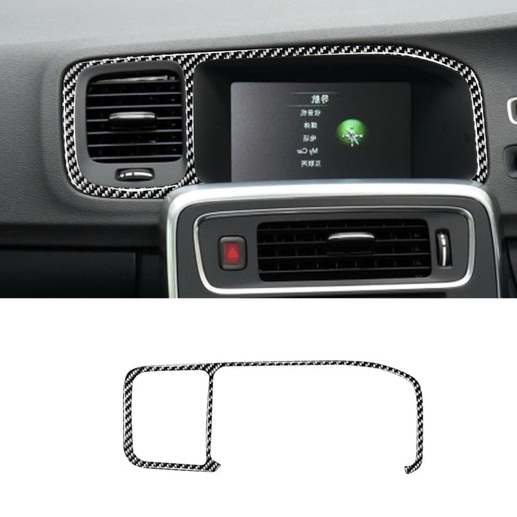 Car Carbon Fiber Navigation Frame Decorative Stickers for Volvo V60 2010-2017 / S60 2010-2018, Right Drive - Car Interior Mouldings by buy2fix | Online Shopping UK | buy2fix